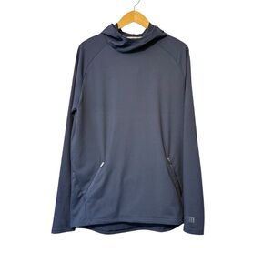 Barbell Apparel Athletic Performance Stealth Hoodie Navy Long Sleeve Mens SMALL